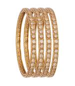 Golden Stones Studded four Bangles