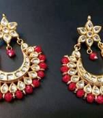 Colorful chandbali earrings pair