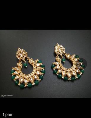 Colorful chandbali earrings pair 1