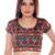 Multicolour printed lycra fabric stitched blouse