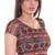 Multicolour printed lycra fabric stitched blouse