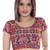 Pink printed lycra fabric stitched blouse