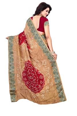 multicolor hand woven art silk saree with blouse 3