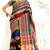 grey woven cotton silk saree with blouse