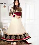 New Collection Buy Zarine Khan Designer White Anarkali Suit