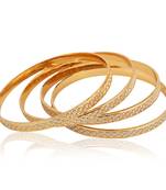 Bangle Gold Plated with Rhodium finish - Pack of 4