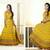 Amazing yellow designer shraddha kapoor anarkali attire