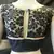 Black emboss net blouse