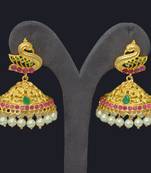 traditional temple design jhumka screwback type