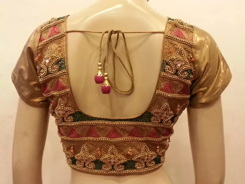 Golden handwork blouse