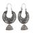 Silver Metal Hoop Jhumka Earrings