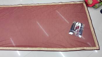 Dark maroon embroidered georgette saree with blouse 5