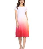 White printed crepe  stitched kurti