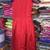 Red plain silk semi stitched party wear gowns