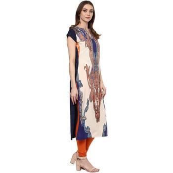 multicolor printed crepe stitched kurti 3