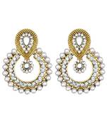 Ramleela Movie Bollywood Pearl Chandbali  Emerald   Earrings
