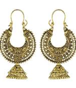 Gold Bali Hoop Jhumka   Earrings