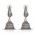 Silver Black Metal Oxidised Jhumki Earrings