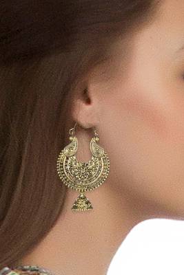 Gold Emerald   Earrings 2