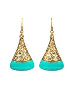 Blue Drop Textured  Earrings