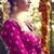 Dark rani pink embroidered silk unstitched lehenga