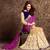 light chiku embroidered net saree with blouse