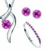 Pink crystal jewellery-combo