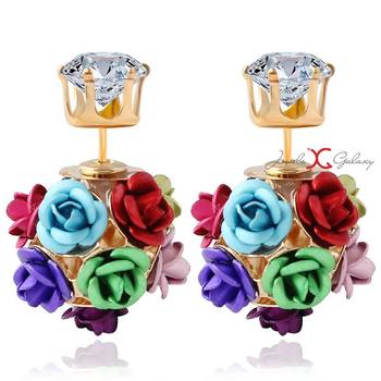 Multicolor cubic zirconia earrings 2