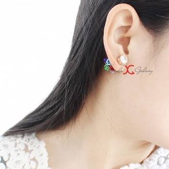 Multicolor cubic zirconia earrings 3