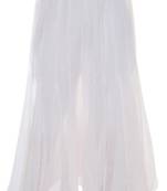 White plain chiffon fabric free size palazzo pants