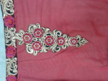 Pink Black Bollywood Sleeve saree 5