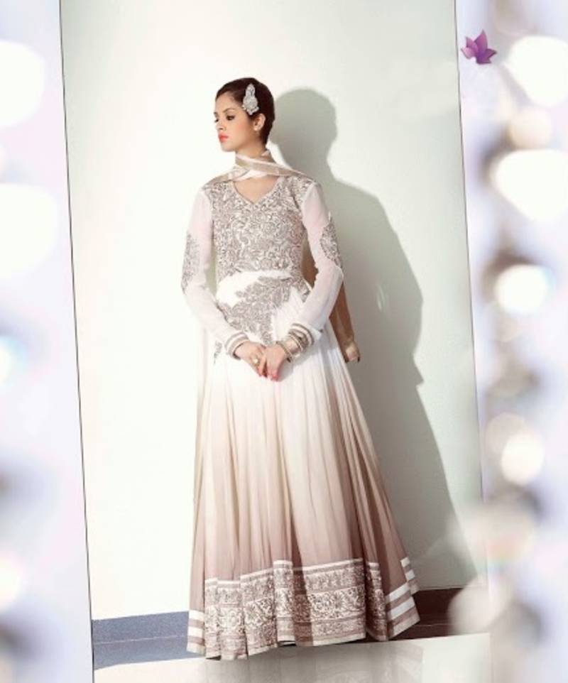 Multi Classy Designer Readymade Heavy Anarkali Dress With Printed Work