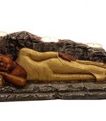 India Polyresine Sleeping Buddha with T LITES