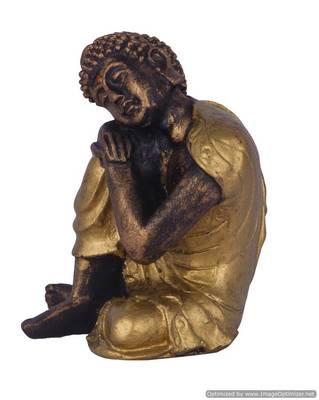 India Vishram Buddha Idol (Gold) 1