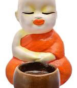 India Polyresine Sitting Monks Candle Holder