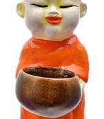 India Polyresine Standing Monks Candle Holder