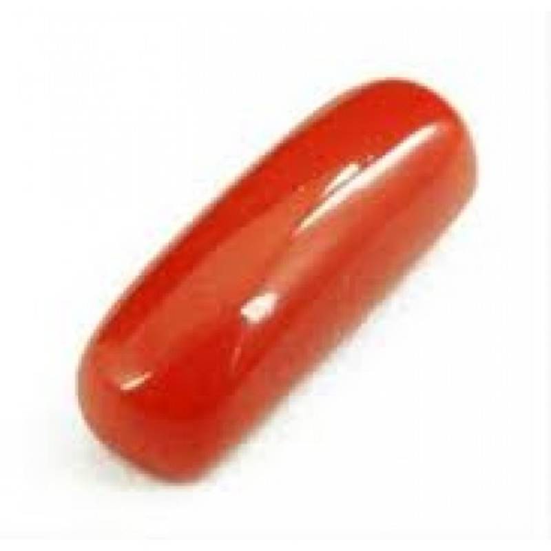 carat natural Red Coral (moonga) gemstone with lab certified