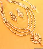 Kundan Meenakari Beautiful Long Wedding Necklace Set
