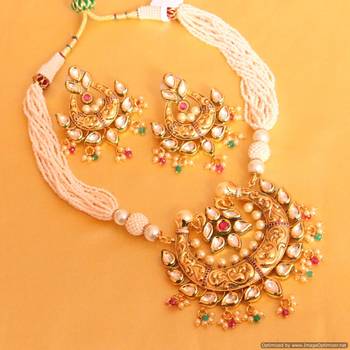 Royal Kundan Meenakari Multicolour Necklace Set 1