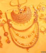 Gold Zircon   Polki bridal-sets