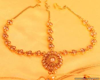 Gold Zircon   Polki bridal-sets 4