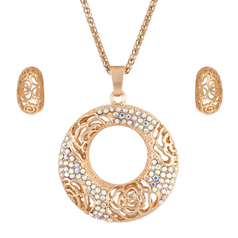 Gold crystal pendants One Stop Fashion 1916799