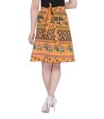 Yellow printed Cotton Rajasthani skirts
