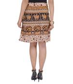 Beige printed Cotton Rajasthani skirts
