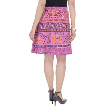 Pink printed Cotton Rajasthani skirts 1