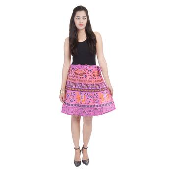 Pink printed Cotton Rajasthani skirts 2