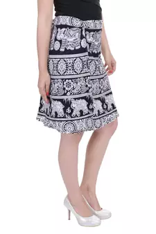 Black printed Cotton Rajasthani skirts