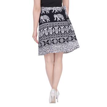 Black printed Cotton Rajasthani skirts 1