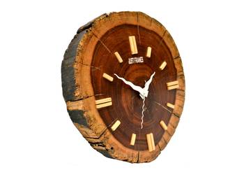 Hand Crafted Antique Round Shape Wooden Wall Clock 1