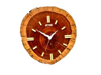 Hand Crafted Antique Round Shape Wooden Wall Clock 2